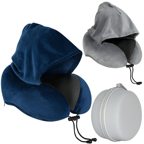 כרית נסיעות מתקפלת לתוך תיק נשיאה