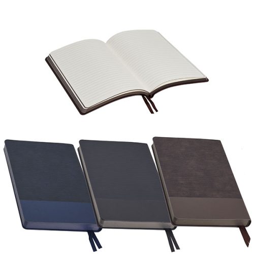 מחברת עסקים A5 כריכת PU דמוי עור יוקרתי פתיחה עברית מבית המותג גבעוני