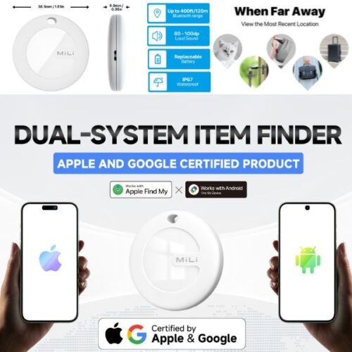 AirFinder תג איתור חכם שתואם גם ל-iOS וגם ל-Android (מוסמך Apple ו-Google)