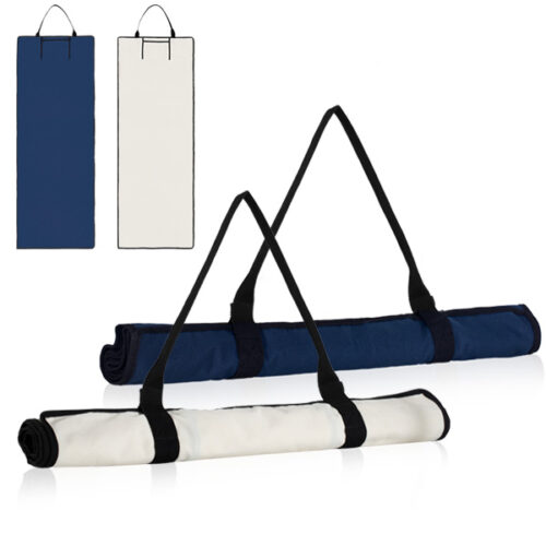  מחצלת חוף גדולה   אקולוגית מכותנה ממוחזרת  עם רצועת כתף לנשיאה נוחה