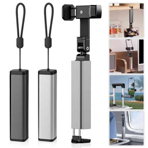  מעמד טלפון רב שימושי מתקפל לנסיעות"  , מתאים לכל משטח   מנגנון סיבוב 360 מעלות, עשוי מתכת 